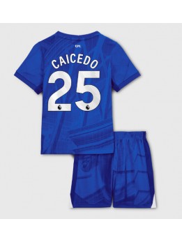 Chelsea Moises Caicedo #25 Dječji Domaci Dres kompleti 2025-26 Kratak Rukavima (+ kratke hlače)